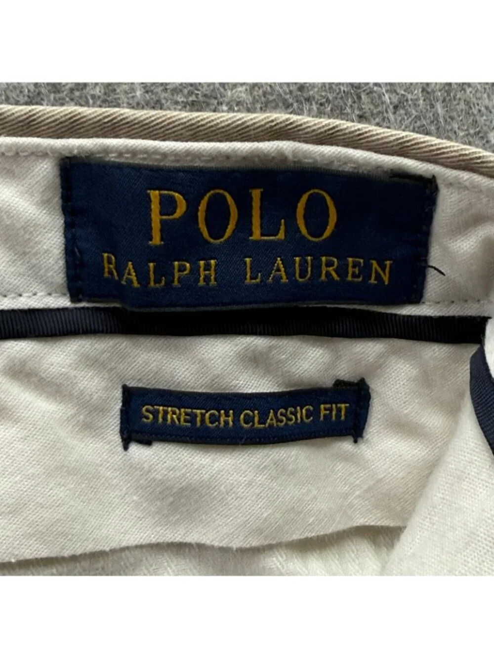 Polo Ralph Lauren Pants Men 34 x 31* Beige Stretch Classic Fit Flat Front Chinos